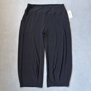 Sympli Pants Womens 18 Black Narrow Lantern Pant Wide Leg Ankle Stretch NWT